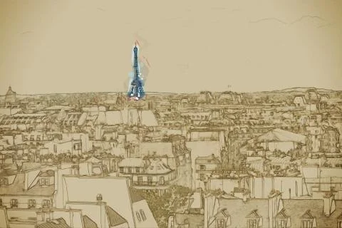 Eiffel Tower Stockillustratie