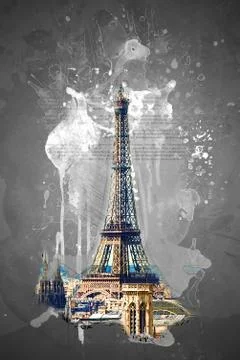 Eiffel tower Illustrazione stock