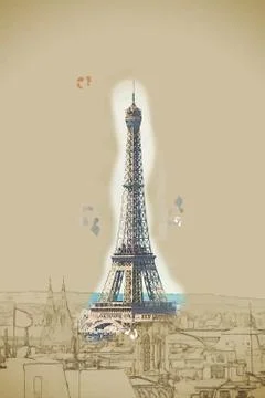 Eiffel tower Stockillustratie