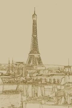 Eiffel Tower 스톡 일러스트