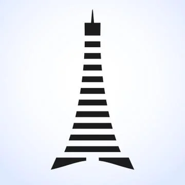 Eiffel Tower. Stock Illustration