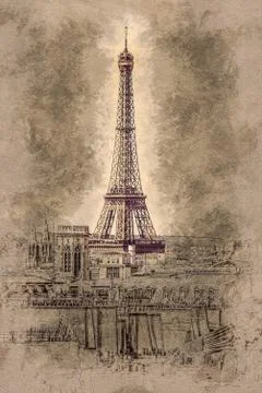 Eiffel Tower Stock Illustration