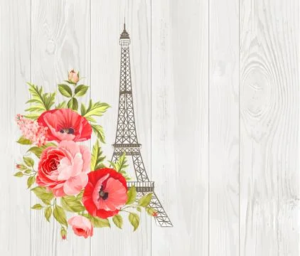 The Eiffel tower Illustrazione stock