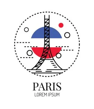 Eiffel tower. Stock Illustration