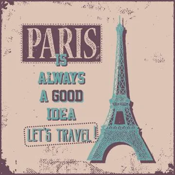 At the Eiffel Tower Stock Illustration