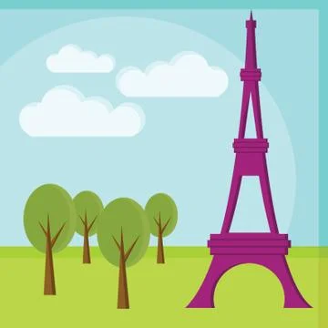 Eiffel Tower Stock Illustration