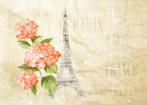 Eiffel tower illustration Stock Illustration