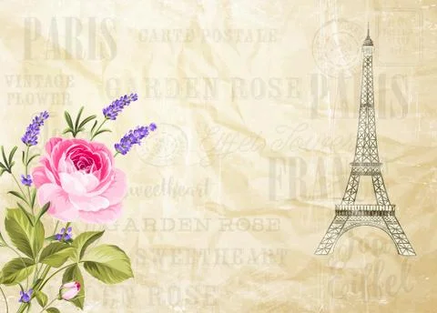Eiffel tower illustration Illustrazione stock