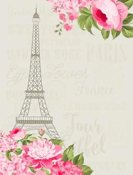 Eiffel tower illustration Illustrazione stock