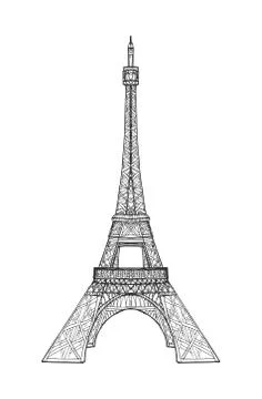 Eiffel Tower illustration Stock Illustration