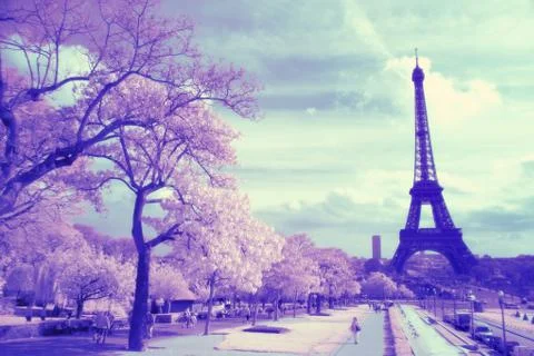 The Eiffel Tower infrared pic Stock Photos