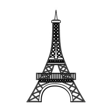 Eiffel tower isolated icon Illustrazione stock