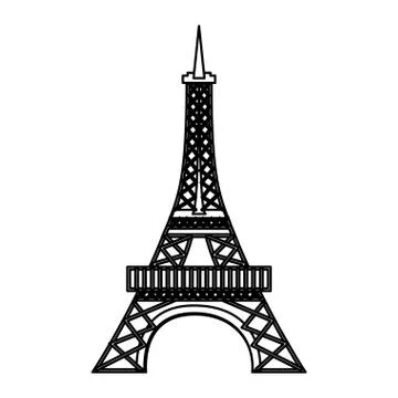 Eiffel tower isolated icon イラスト素材