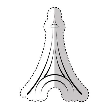Eiffel tower isolated icon Stock-Illustration