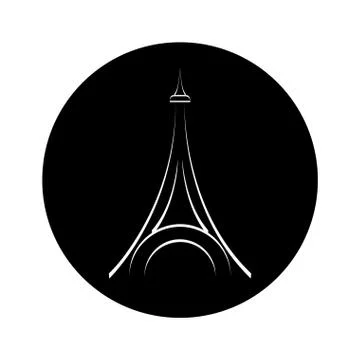 Eiffel tower isolated icon イラスト素材