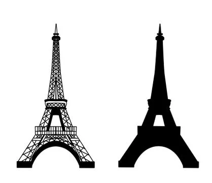 Eiffel tower isolated vector illustration Stock-Illustration
