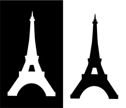 Eiffel tower isolated vector illustration Illustrazione stock