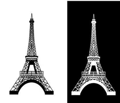 Eiffel tower isolated vector illustration 스톡 일러스트