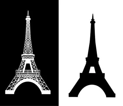 Eiffel tower isolated vector illustration Illustrazione stock