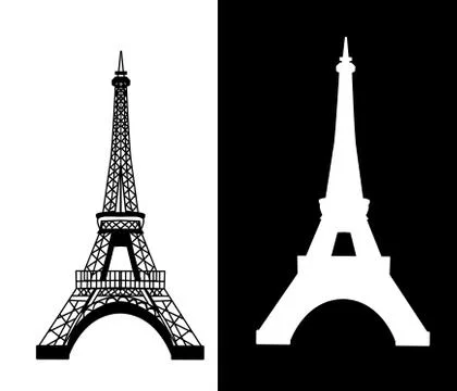 Eiffel tower isolated vector illustration Illustrazione stock