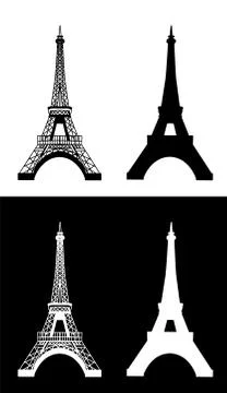 Eiffel tower isolated vector illustration Stock-Illustration