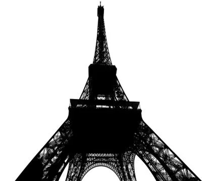 Eiffel Tower isolated on white Illustration