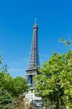 Eiffel tower isolated on the white 스톡 사진