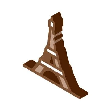 Eiffel tower isometric icon vector illustration Stock Illustration