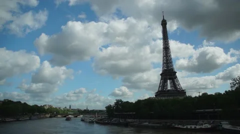 Eiffel Tower - La Seine Stock Footage 49814849
