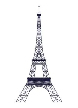 Eiffel tower landmark Illustrazione stock