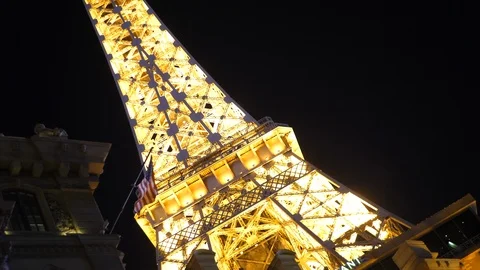 Eiffel Tower Las Vegas, Experience City Architecture Landmark Tourism Vacation Stock-Footage 120825623