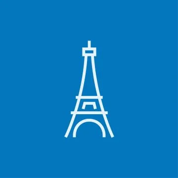 Eiffel Tower line icon 스톡 일러스트
