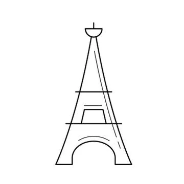 Eiffel tower line icon. 스톡 일러스트