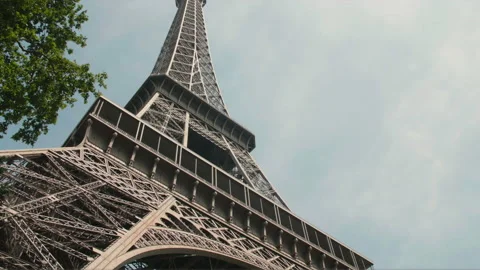 Eiffel Tower Low Angle 017 Stock Footage