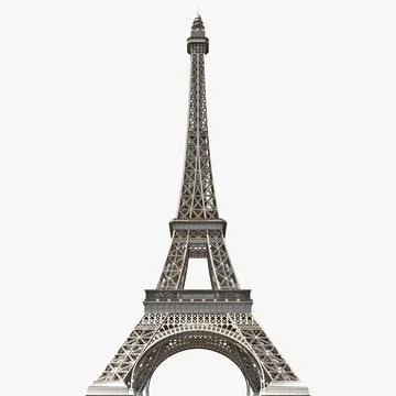 Eiffel Tower Low-Poly 3D Model