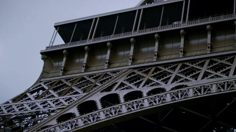 Eiffel Tower Mid Level Panoramic | Paris 2024 Stock Footage 277747043