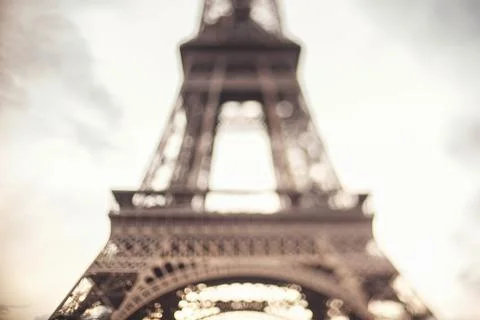 Eiffel Tower, mid section, Paris, France Stock Photos