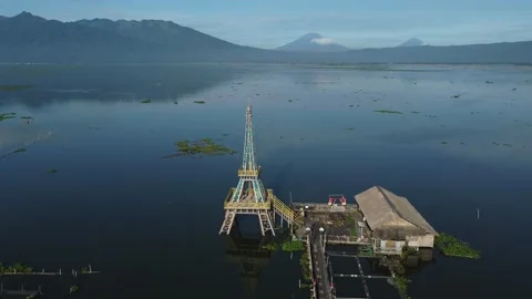 The eiffel tower in the middle of the swamp Stockbeeldmateriaal 240484630