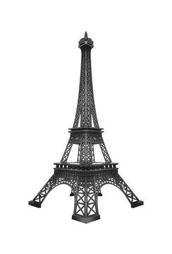 Eiffel Tower model isolated on white. 스톡 일러스트