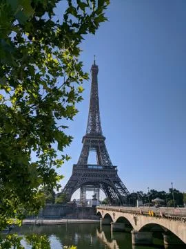 Eiffel Tower as never seen before Stock Photos