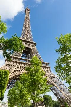Eiffel Tower one field of Mars in Paris, France Stock Photos