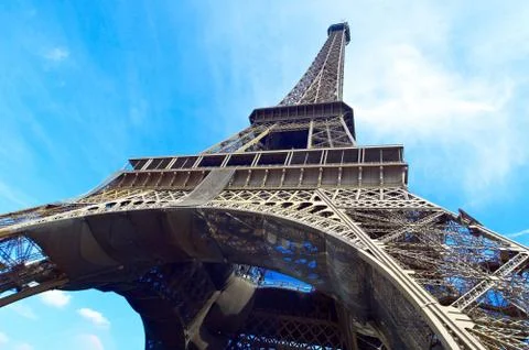 The Eiffel tower is one of the most recognizable landmarks in th Stock Photos