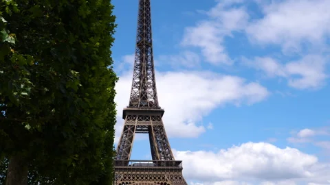 Eiffel Tower or La tour Eiffel, Champ de Mars, Paris, France Video stock 260698583