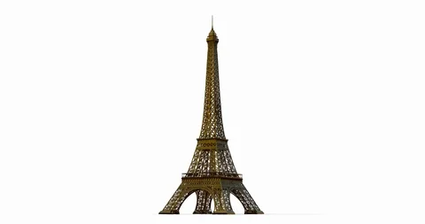 Eiffel Tower Orbit Animation 1.422 Stock Footage 126569677