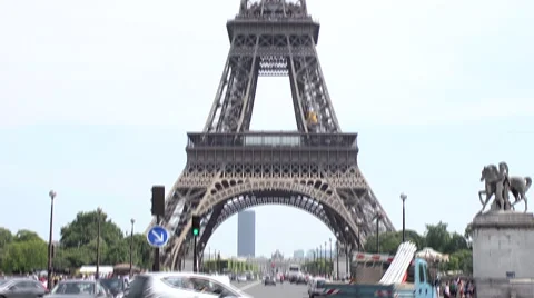Eiffel Tower Pan Stock Footage 40468215