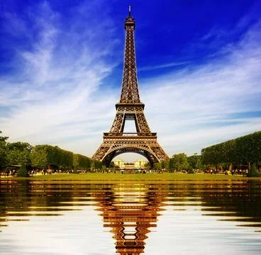 Eiffel Tower in Paris abstract reflection Eiffel Tower in Paris abstract r... Foto stock