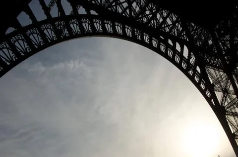 Eiffel tower Paris base arch Foto stock