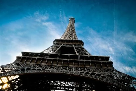 Eiffel Tower, Paris, bottom view Fotos de archivo