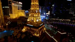 Eiffel Tower at Paris Casino Aerial View from Ballys Hotel at