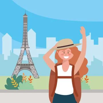 Eiffel tower of Paris design Stock Illustration